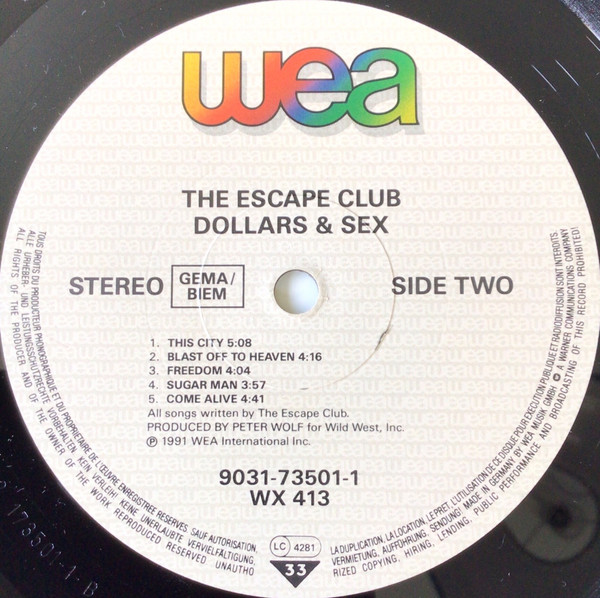 The Escape Club - Dollars And Sex | Wea (9031-73501-1) - 2