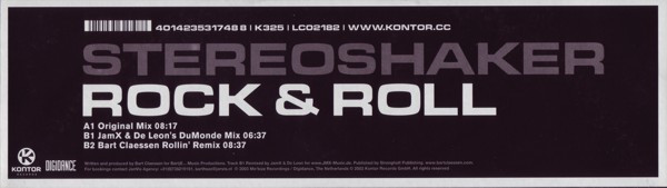 Stereoshaker - Rock & Roll | Kontor Records (K325)