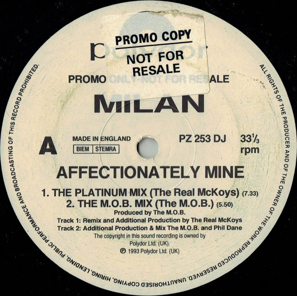 Milan - Affectionately Mine | Polydor (PZ 253 DJ) - main