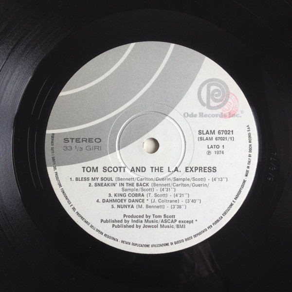 Tom Scott & The L.A. Express - Tom Scott And The L.A. Express | Ode Records (SLAM 67021) - 3