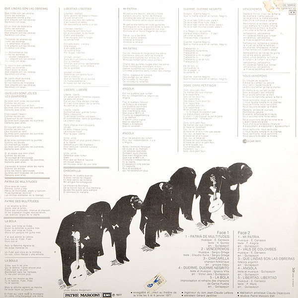 Quilapayún - Enregistrement Public | Dicap (2 C 066-14402) - 2