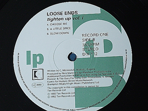 Loose Ends - Tighten Up Vol. 1 | 10 Records (DIX 112) - 4