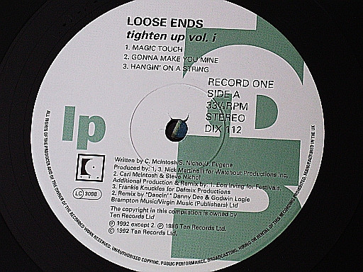 Loose Ends - Tighten Up Vol. 1 | 10 Records (DIX 112) - 3
