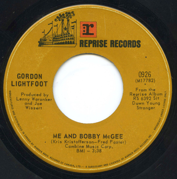Gordon Lightfoot - Me And Bobby McGee | Reprise Records (0926) - main