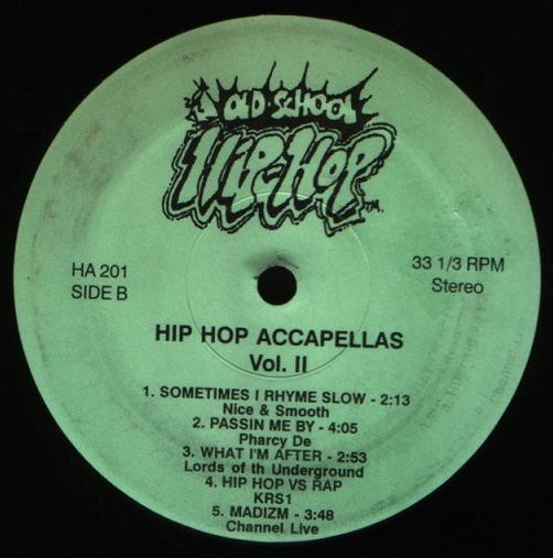 Various - Hip Hop Accapellas Vol. II | Dotan Records (HA 201) - 2