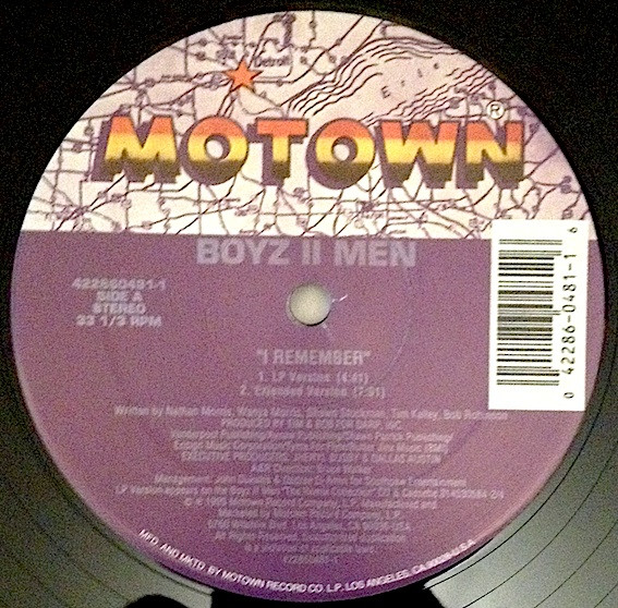 Boyz II Men - I Remember | Motown (422 860 481-1) Boyz II Men - I Remember | Motown (422 860 481-1)