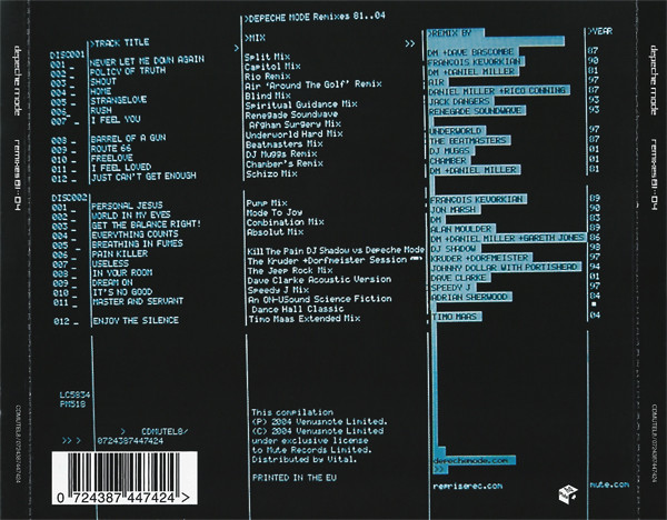 Depeche Mode - Remixes 81··04 | Mute (CDMUTEL8) - 2