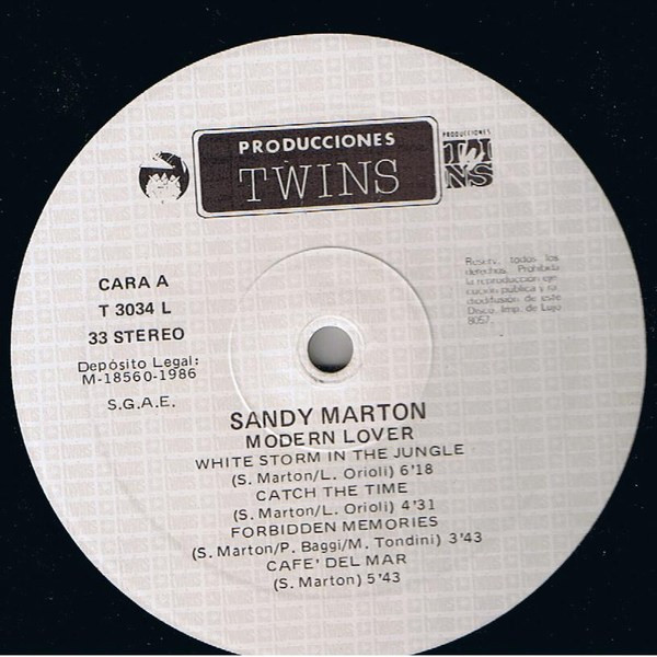 Sandy Marton - Modern Lover | Producciones Twins (T 3034 L) - 3