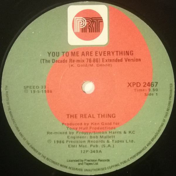 The Real Thing - You To Me Are Everything (The Decade Remix 76-86) | PRT (XPD 2467) - 3