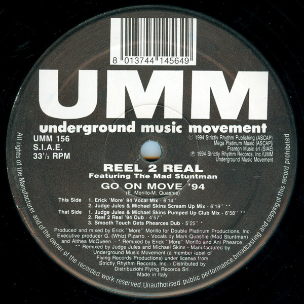 Reel 2 Real Featuring The Mad Stuntman - Go On Move '94 | UMM (UMM 156)