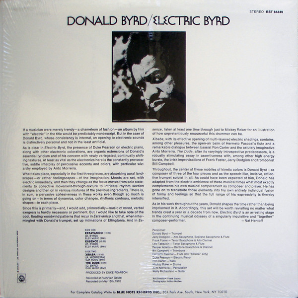 Donald Byrd - Electric Byrd | Blue Note (BST 84349) - 2