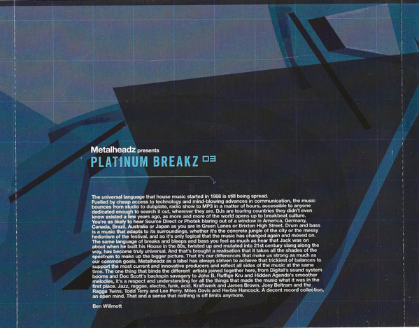 Various - Metalheadz Presents Platinum Breakz 03 | Metalheadz (8573866542) - 4 Various - Metalheadz Presents Platinum Breakz 03 | Metalheadz (8573866542) - 4