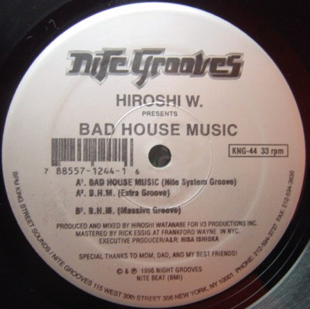 Hiroshi W. - Bad House Music | Nite Grooves (KNG-44)