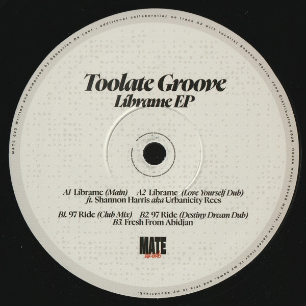 Toolate Groove - Librame EP | Mate (MATE 023)