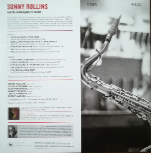 Sonny Rollins - Sonny Rollins And The Contemporary Leaders | Jazz Images (37082) - 4