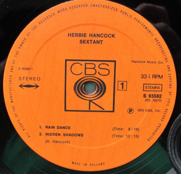 Herbie Hancock - Sextant | CBS (S 65582) - 3