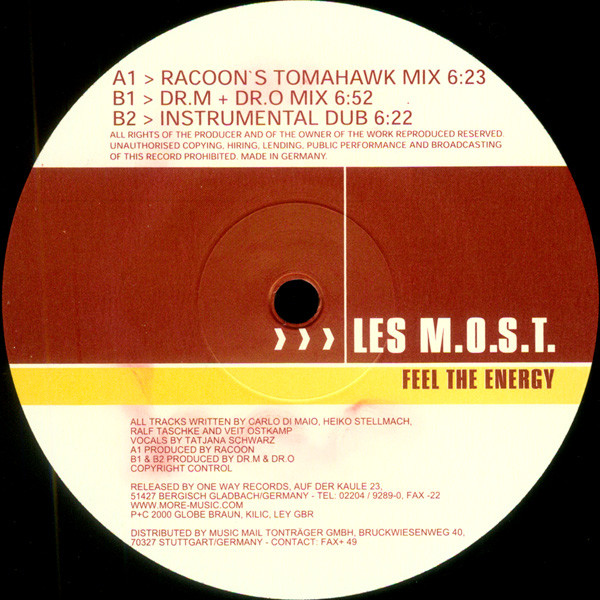 Les M.O.S.T. - Feel The Energy | One Way Records (OW022-2)