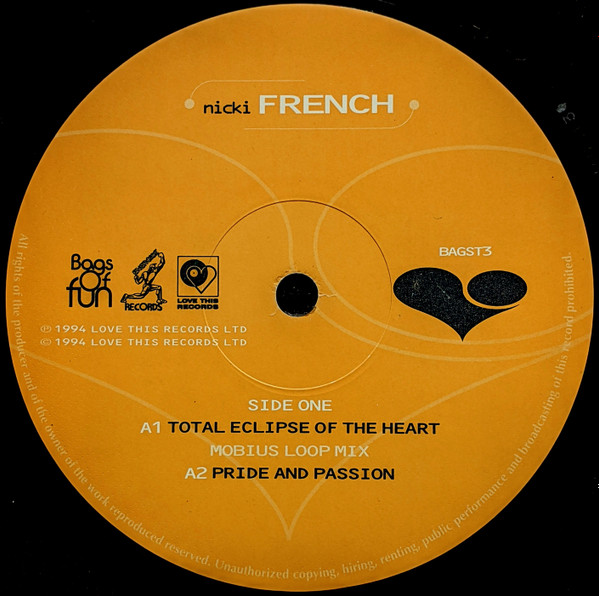 Nicki French - Total Eclipse Of The Heart | Bags Of Fun (BAGST3) - 3