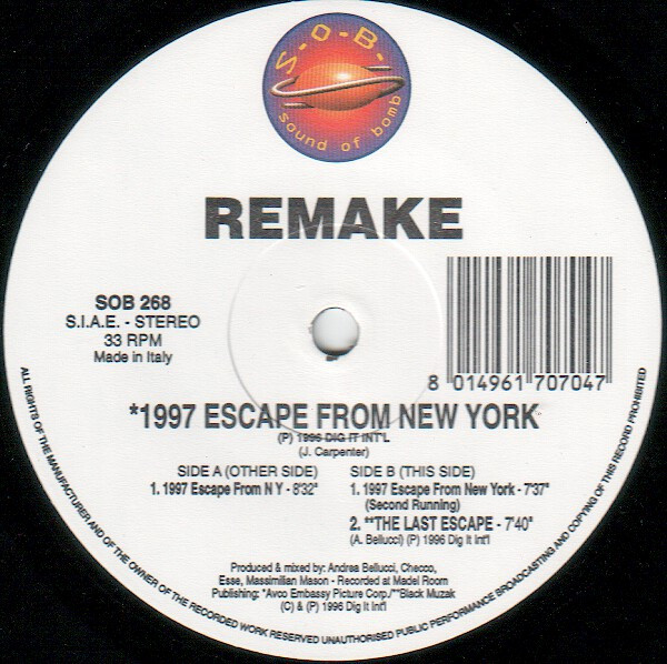 Remake - 1997 Escape From New York | S.O.B. (Sound Of The Bomb) (SOB 268) - 2 Remake - 1997 Escape From New York | S.O.B. (Sound Of The Bomb) (SOB 268) - 2