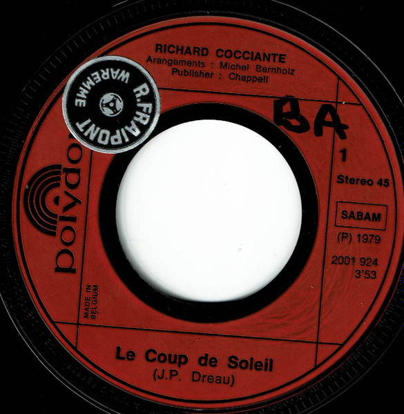 Riccardo Cocciante - Le Coup De Soleil / Magali | Polydor (2001 924) - 3