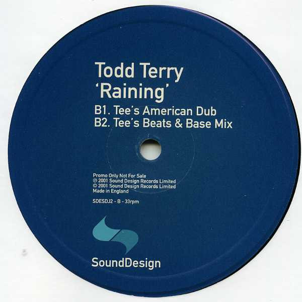 Todd Terry - Raining / Enough Is Enough | Sound Design (SDESDJ2) - 2