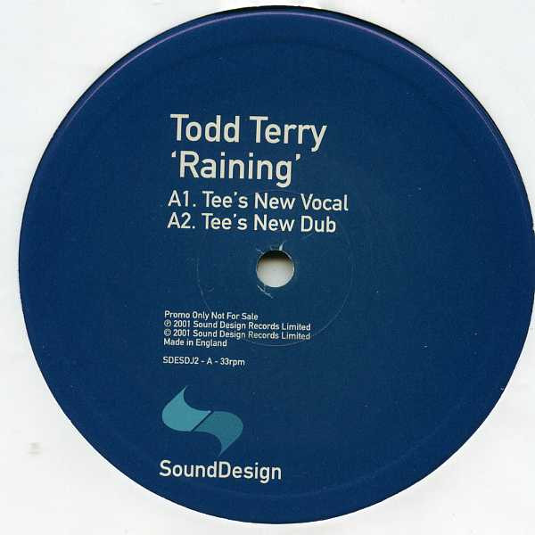 Todd Terry - Raining / Enough Is Enough | Sound Design (SDESDJ2) - main
