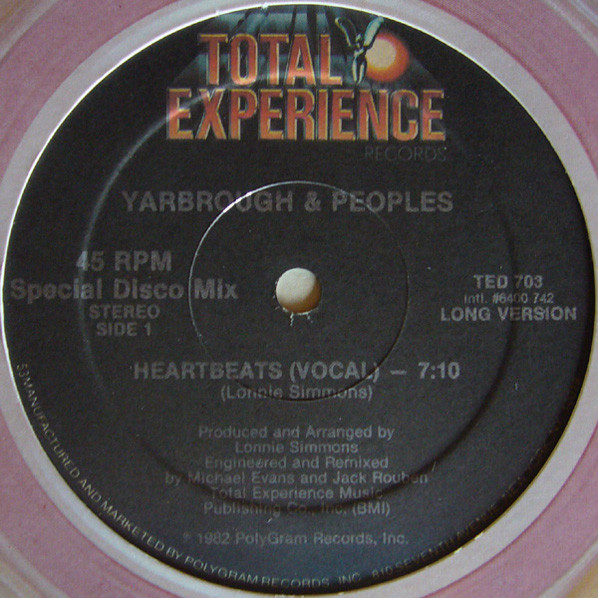 Yarbrough & Peoples - Heartbeats | Total Experience Records (TED 703)