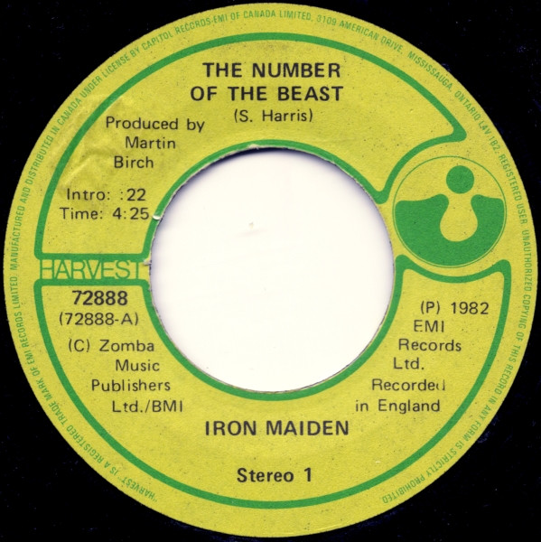 Iron Maiden - The Number Of The Beast | Harvest (72888) Iron Maiden - The Number Of The Beast | Harvest (72888)