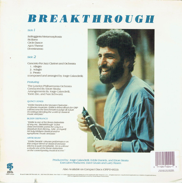 Eddie Daniels With Philharmonia Orchestra - Breakthrough | GRP (GRP A-1024) - 2 Eddie Daniels With Philharmonia Orchestra - Breakthrough | GRP (GRP A-1024) - 2