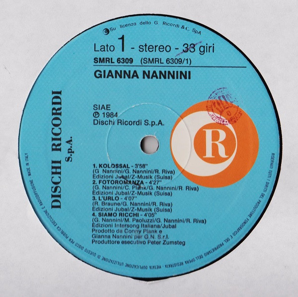 Gianna Nannini - Puzzle | Ricordi (SMRL 6309) - 3