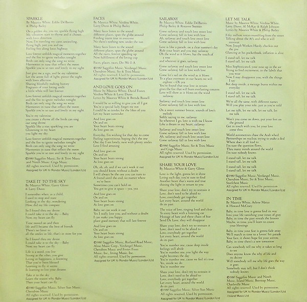 Earth, Wind & Fire - Faces | CBS (CBS 88498) - 12