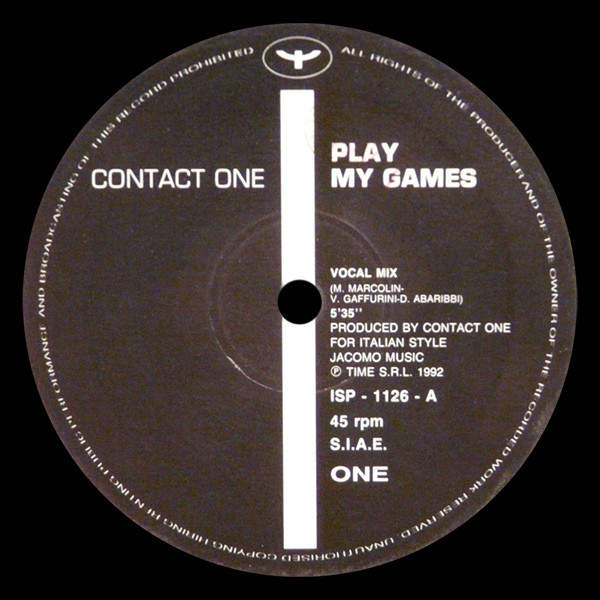 Contact One - Play My Games | Italian Style Production (ISP - 1126) Contact One - Play My Games | Italian Style Production (ISP - 1126)