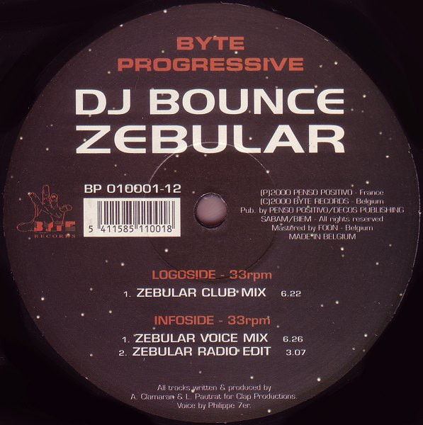 DJ Bounce - Zebular | Byte Progressive (BP 010001-12) - 3