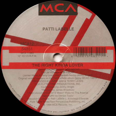 Patti LaBelle - The Right Kinda Lover | MCA Records (MCA12-54851) Patti LaBelle - The Right Kinda Lover | MCA Records (MCA12-54851)