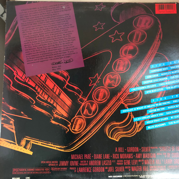 Various - Streets Of Fire - Music From The Original Motion Picture Soundtrack | MCA Records (MCA-5492) - 4 Various - Streets Of Fire - Music From The Original Motion Picture Soundtrack | MCA Records (MCA-5492) - 4