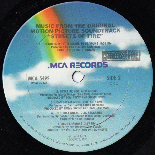 Various - Streets Of Fire - Music From The Original Motion Picture Soundtrack | MCA Records (MCA-5492) - 3 Various - Streets Of Fire - Music From The Original Motion Picture Soundtrack | MCA Records (MCA-5492) - 3