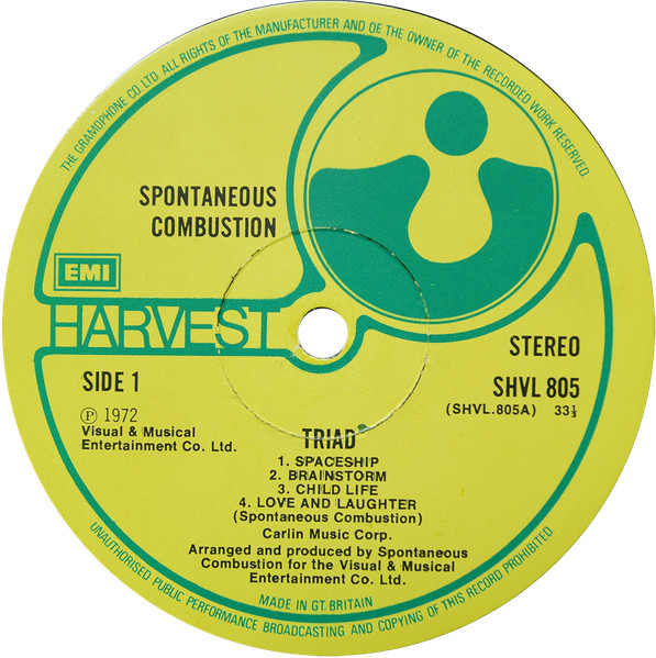 Spontaneous Combustion - Triad | Harvest (SHVL 805) - 4