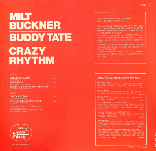 Milt Buckner , Buddy Tate - Crazy Rhythm | Black And Blue (33.018) - 2