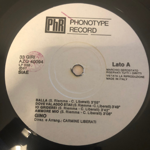 Gino Riccio - Gino | Phonotype Record (AZQ 40094) - 3 Gino Riccio - Gino | Phonotype Record (AZQ 40094) - 3