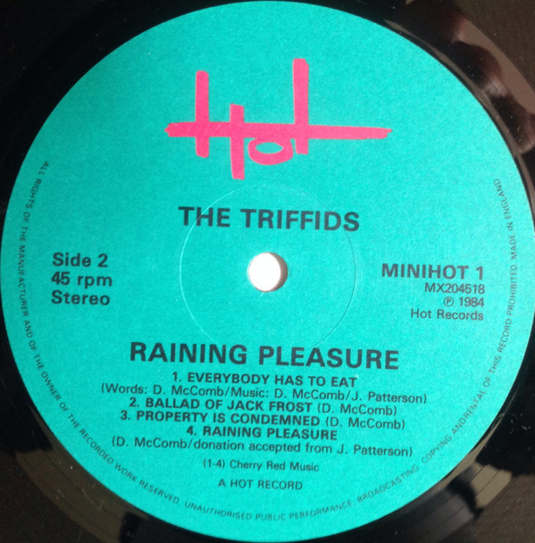 The Triffids - Raining Pleasure | Hot Records (MINIHOT 1) - 3 The Triffids - Raining Pleasure | Hot Records (MINIHOT 1) - 3