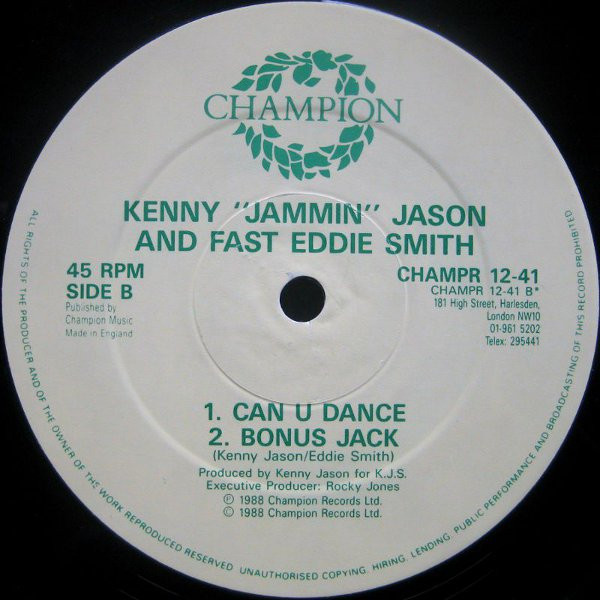Kenny "Jammin" Jason And "Fast" Eddie Smith - Can U Dance (Noise Boys Remix) | Champion (CHAMP R 12-41) - 4 Kenny "Jammin" Jason And "Fast" Eddie Smith - Can U Dance (Noise Boys Remix) | Champion (CHAMP R 12-41) - 4