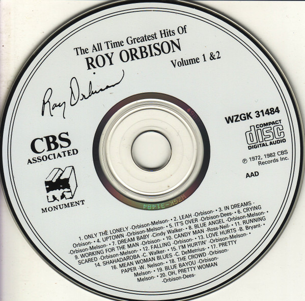 Roy Orbison - The All-Time Greatest Hits Of Roy Orbison Volume 1 & 2 | CBS Associated (WZGK-31484) - 3 Roy Orbison - The All-Time Greatest Hits Of Roy Orbison Volume 1 & 2 | CBS Associated (WZGK-31484) - 3