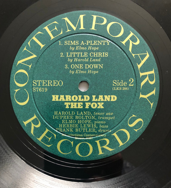 Harold Land - The Fox | Contemporary Records (S7619) - 4
