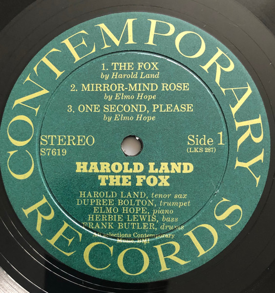 Harold Land - The Fox | Contemporary Records (S7619) - 3