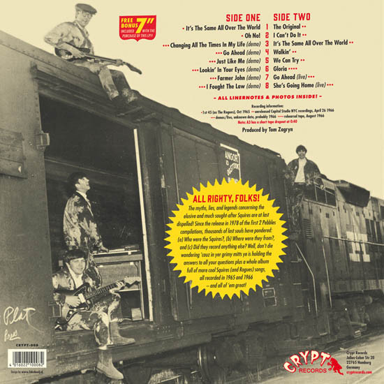 The Squires - Going All The Way With The Squires | Crypt Records (CRYPT-008) - 2