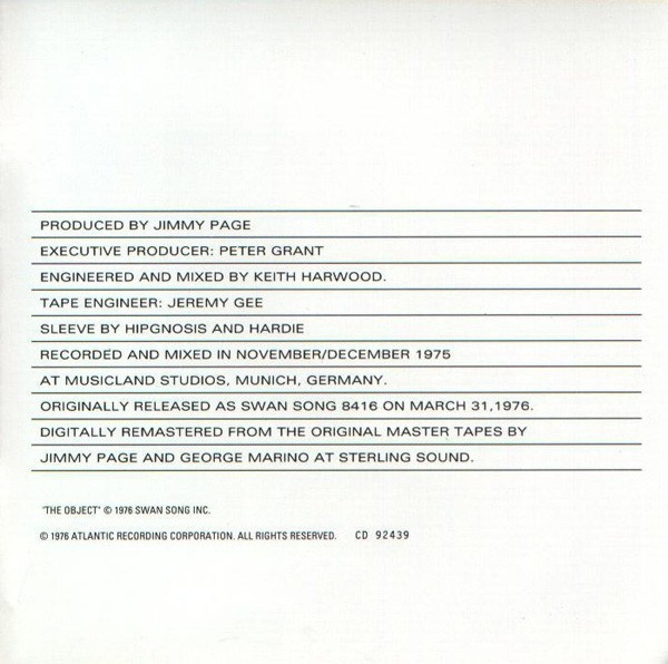 Led Zeppelin - Presence | Swan Song (CD 92439) - 2