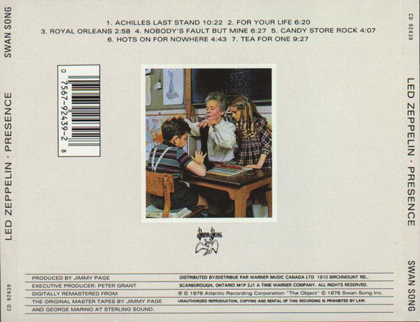 Led Zeppelin - Presence | Swan Song (CD 92439) - 4