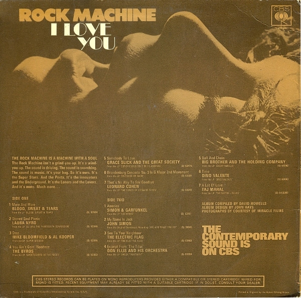 Various - Rock Machine - I Love You | CBS (SPR 26) - 2 Various - Rock Machine - I Love You | CBS (SPR 26) - 2