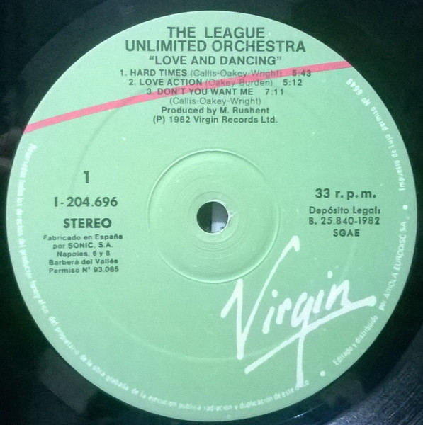 The League Unlimited Orchestra - Love And Dancing | Virgin (I-204696) - 3 The League Unlimited Orchestra - Love And Dancing | Virgin (I-204696) - 3