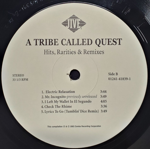 A Tribe Called Quest - Hits, Rarities & Remixes | Jive (01241-41839-1) - 4 A Tribe Called Quest - Hits, Rarities & Remixes | Jive (01241-41839-1) - 4